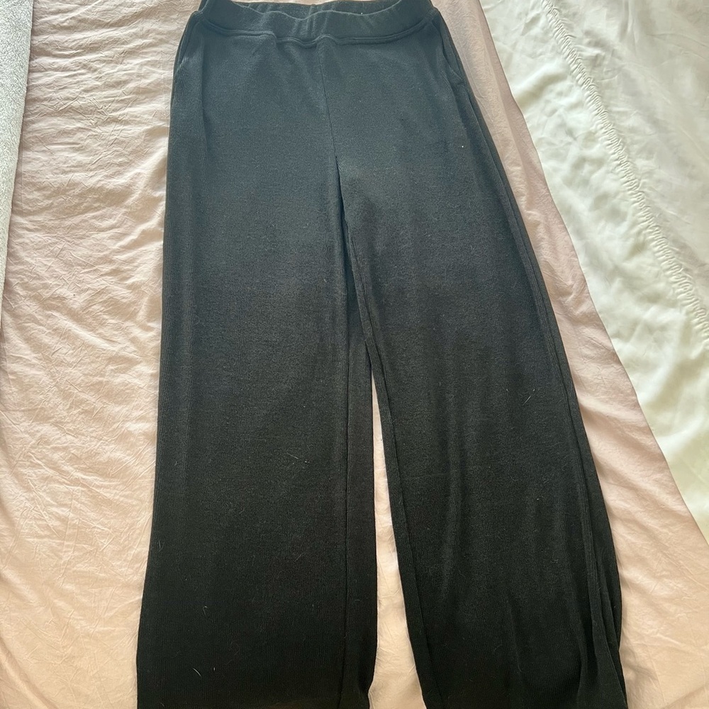 Joe Fresh Black Knit Straight Leg Lounge Pants | High Rise | XS